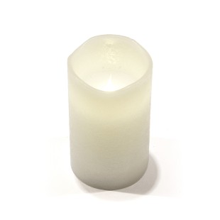LED voskovaná sviečka biela 12,5cm